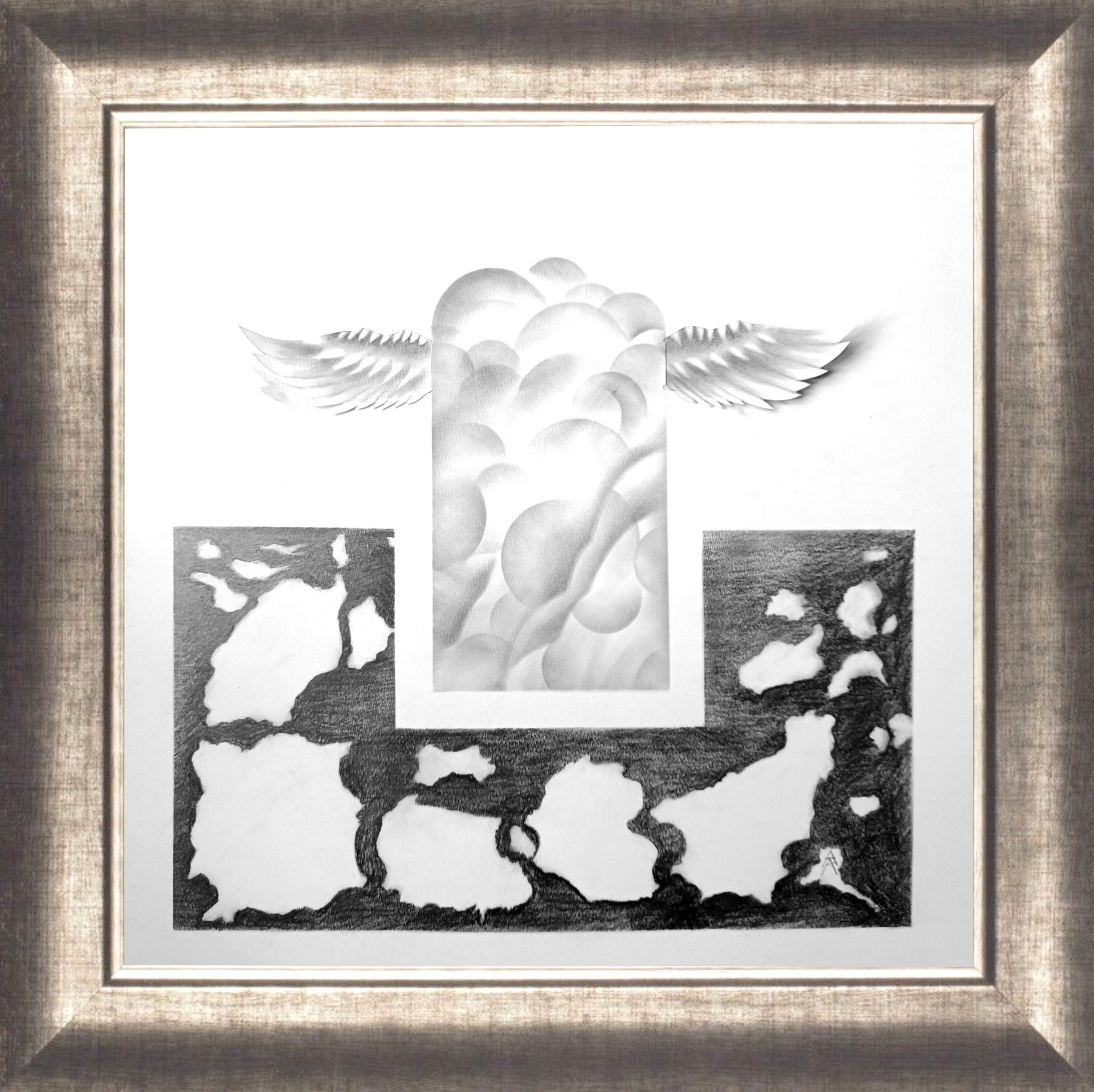 Az idő egy rövid története II. ceruza, rives papíron, 60 x 60 cm